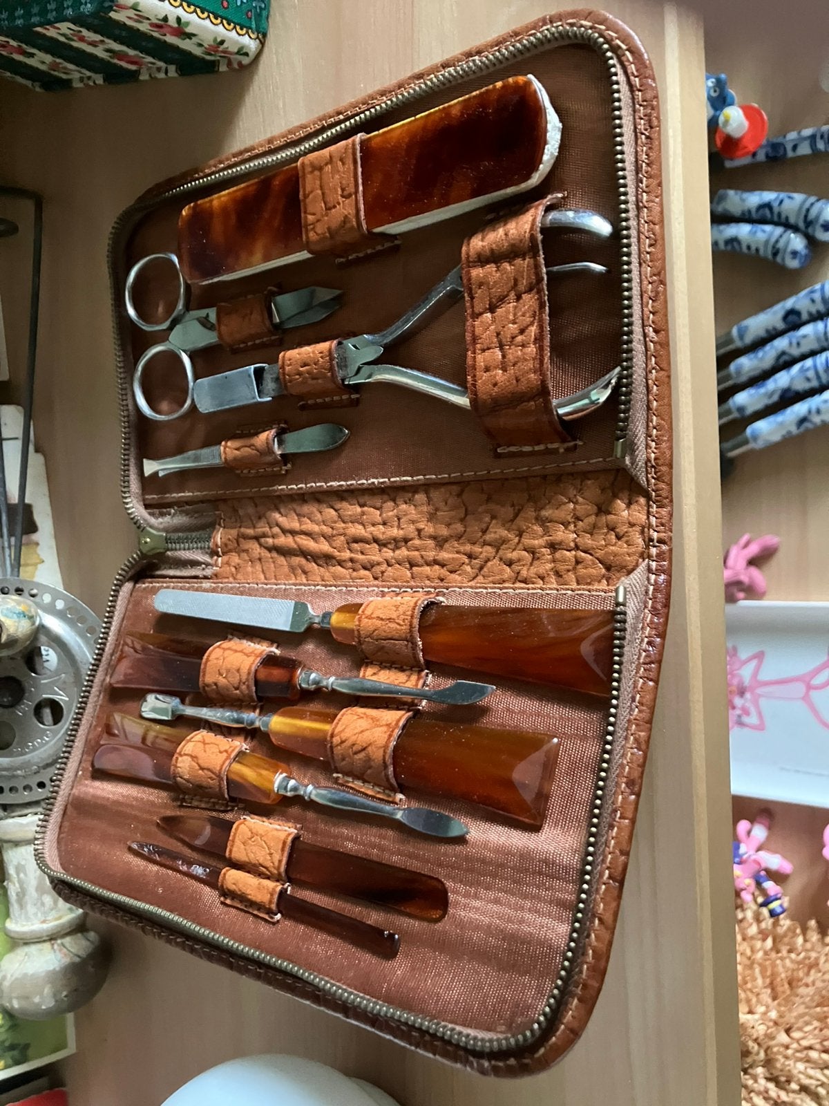 Etui voor nagelbenodigdhen antiek, Ophalen of Verzenden