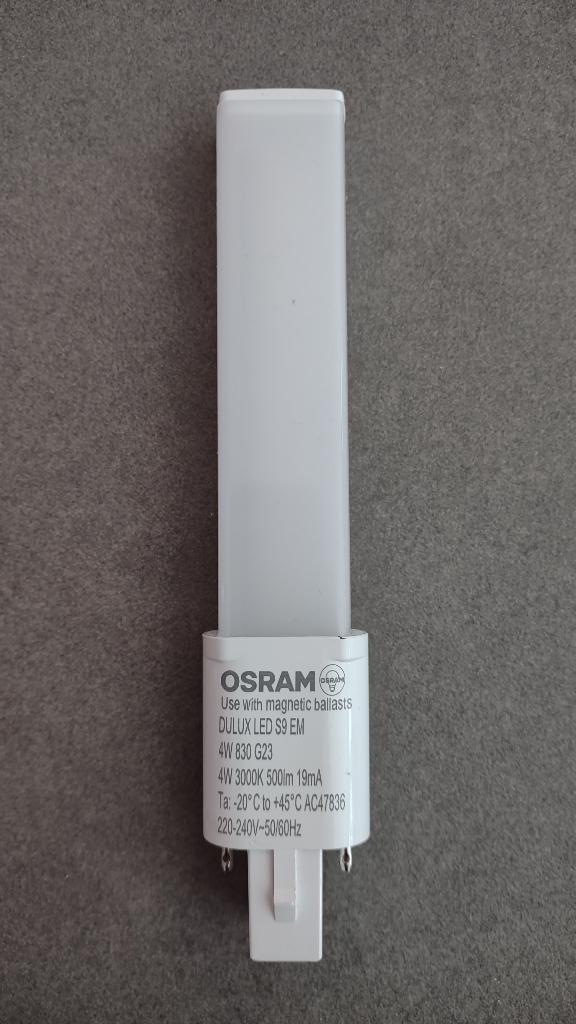 Osram Dulux Led S9 EM 4W 830 G23, Led-lamp, Gebruikt, Minder dan 30 watt, Bipin of Steekvoet