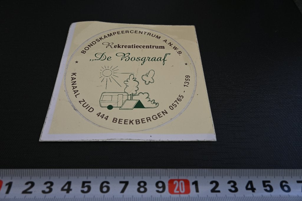 sticker beekbergen rekreatiecentrum DE BOSGRAAF, Ophalen, Zo goed als nieuw