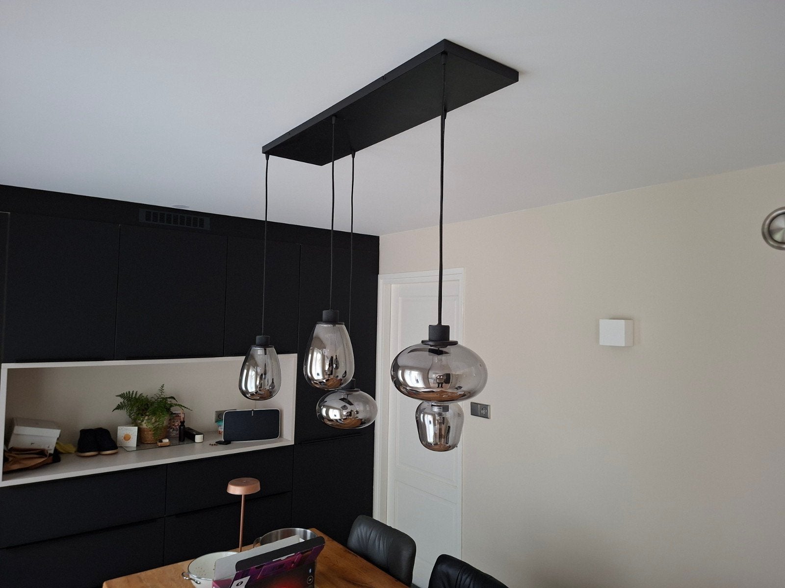 Hanglamp Steinhauer Reflexion, type 3078ZW, Ophalen, Zo goed als nieuw, Glas