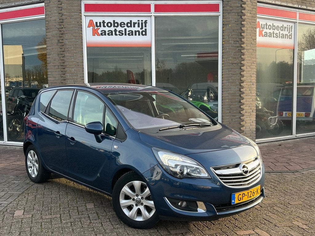 Opel Meriva 1.4 Turbo Cosmo - Leder - Stoelverwarming - Airc, Auto's, Opel, Voorwielaandrijving, Gebruikt, 4 cilinders, Blauw