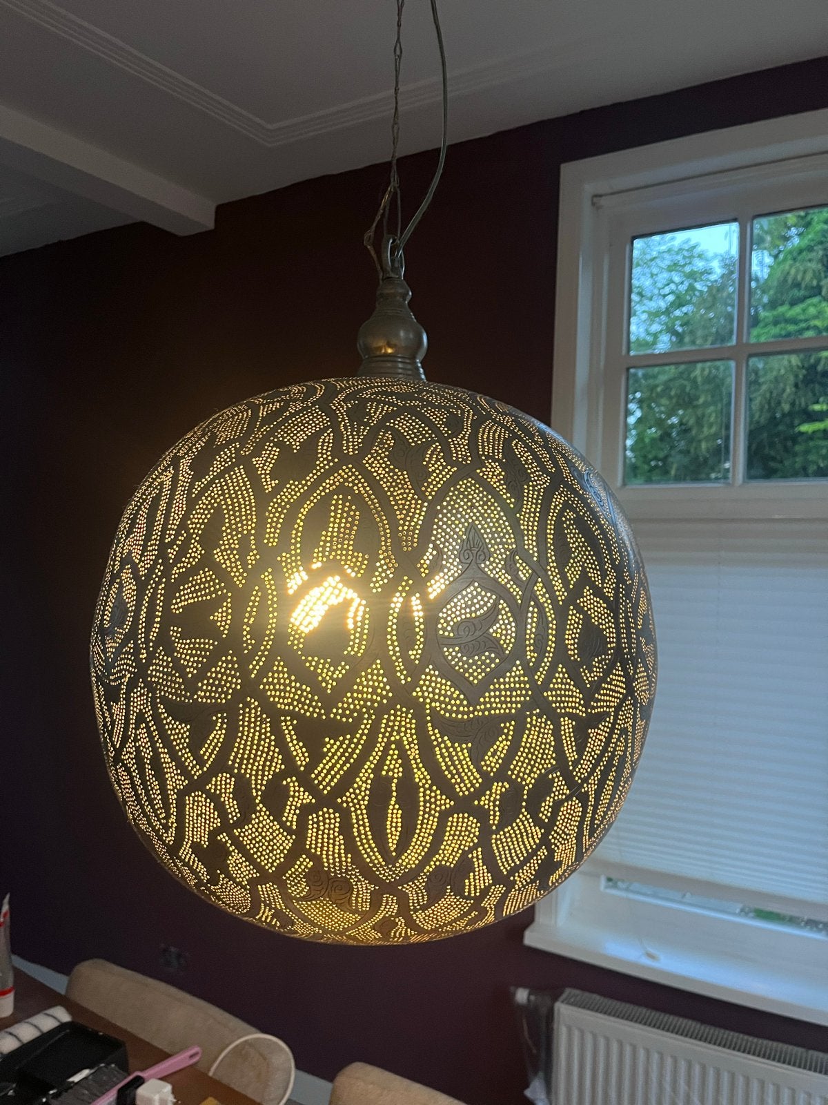 Grote Zenza Hanglamp XL - Oosters Design, Huis en Inrichting, Lampen | Hanglampen, Ophalen, Overige materialen, 50 tot 75 cm, Zo goed als nieuw