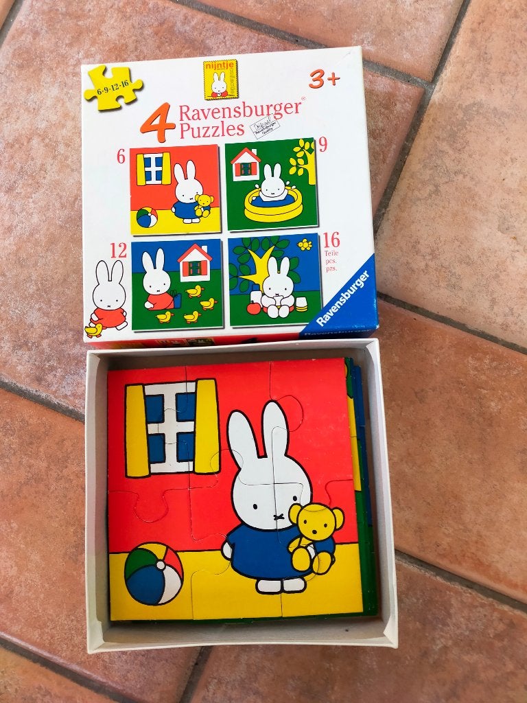 nijntje puzzel 4 in 1, Ophalen, 10 tot 50 stukjes, Zo goed als nieuw