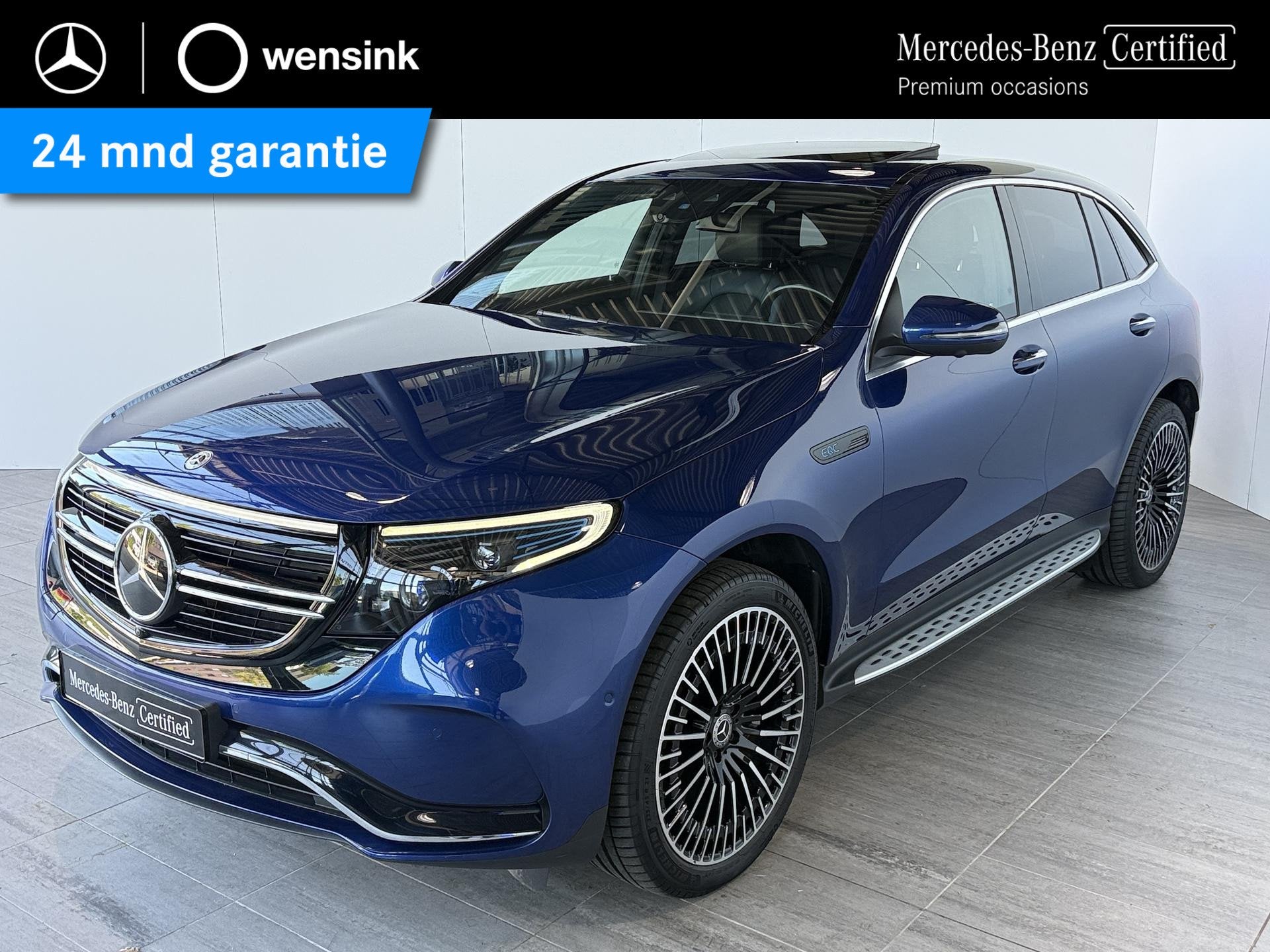 Mercedes-Benz EQC 400 4MATIC AMG Line Premium Plus 80 kWh |, Auto's, Automaat, Automatische klimaatregeling, Zwart, 2395 kg