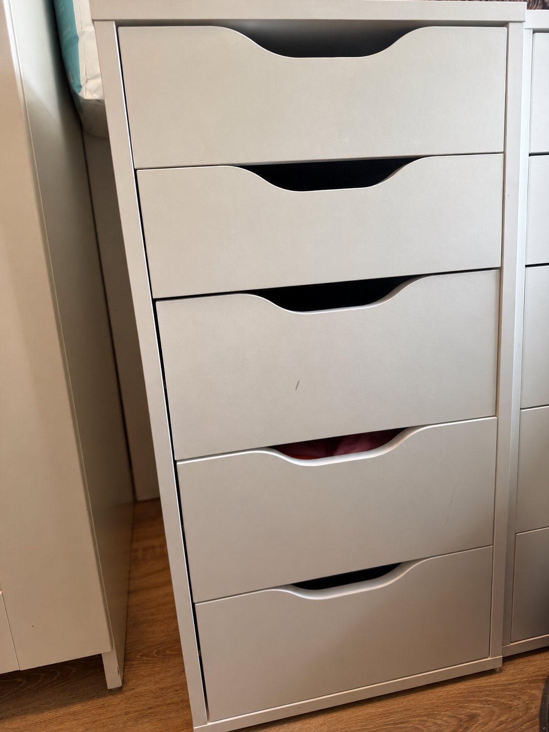 Ikea Alex ladenkast 2 stuks, Ophalen, Minder dan 50 cm, Gebruikt, 5 laden of meer