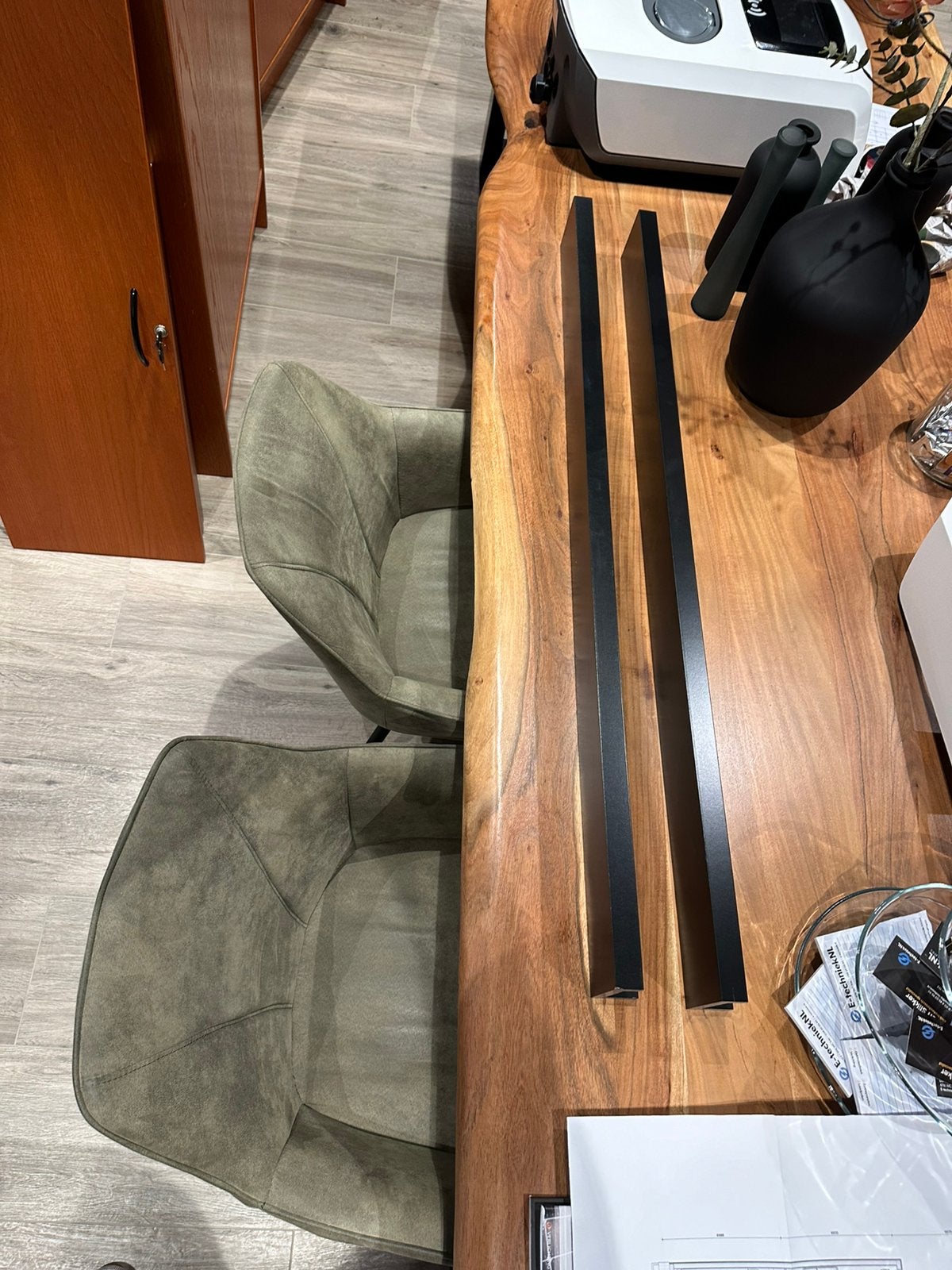 IKEA RIBBA Fotolijstplank Zwart 115 cm, Ophalen, Gebruikt, 100 tot 125 cm, Minder dan 50 cm