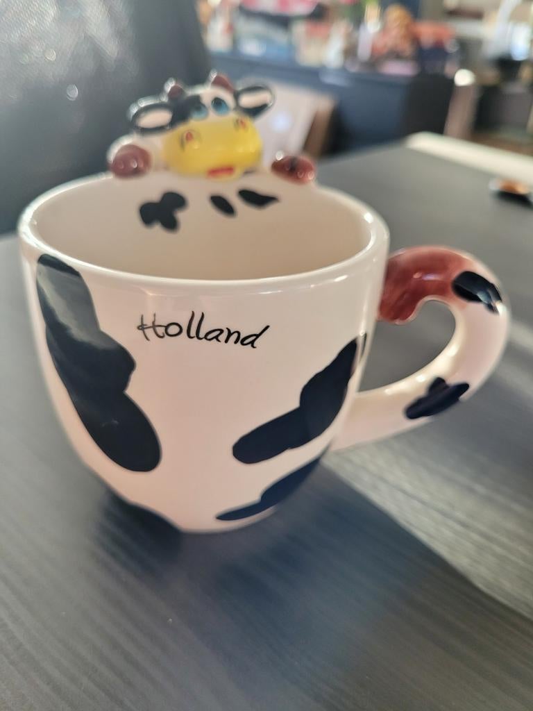 Leuke koeien beker - Zo goed als nieuw, Keramiek, Ophalen of Verzenden, Zo goed als nieuw, Overige stijlen
