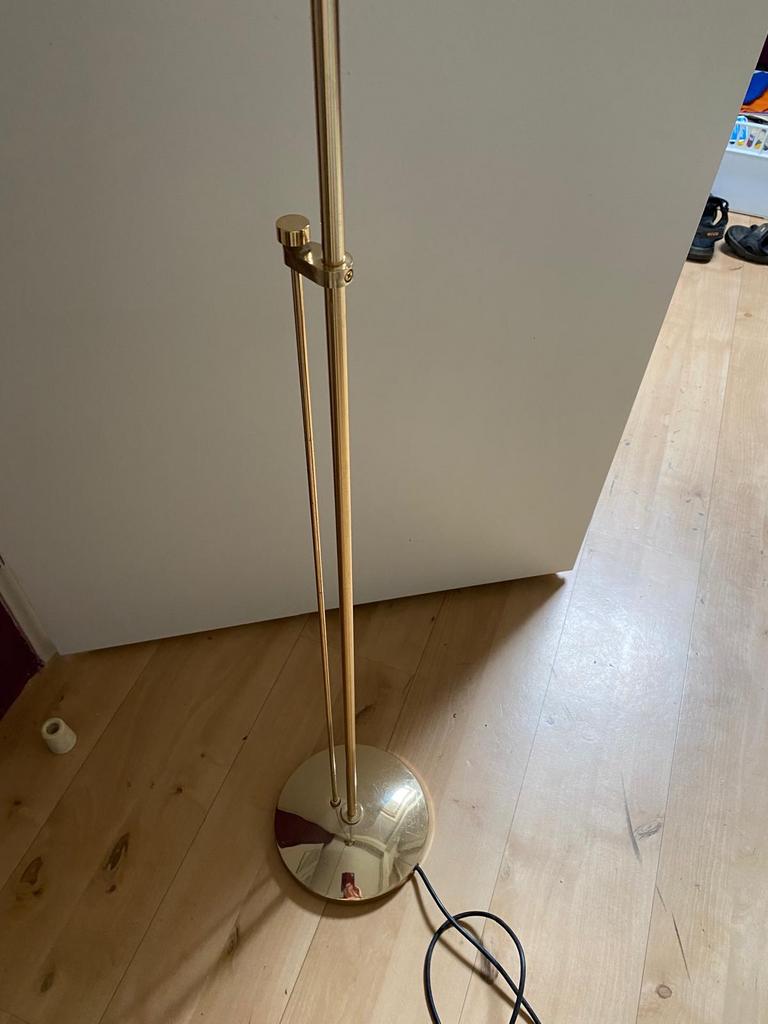 Koperen design halogeenlamp staand, Ophalen, Gebruikt, Metaal, 150 tot 200 cm