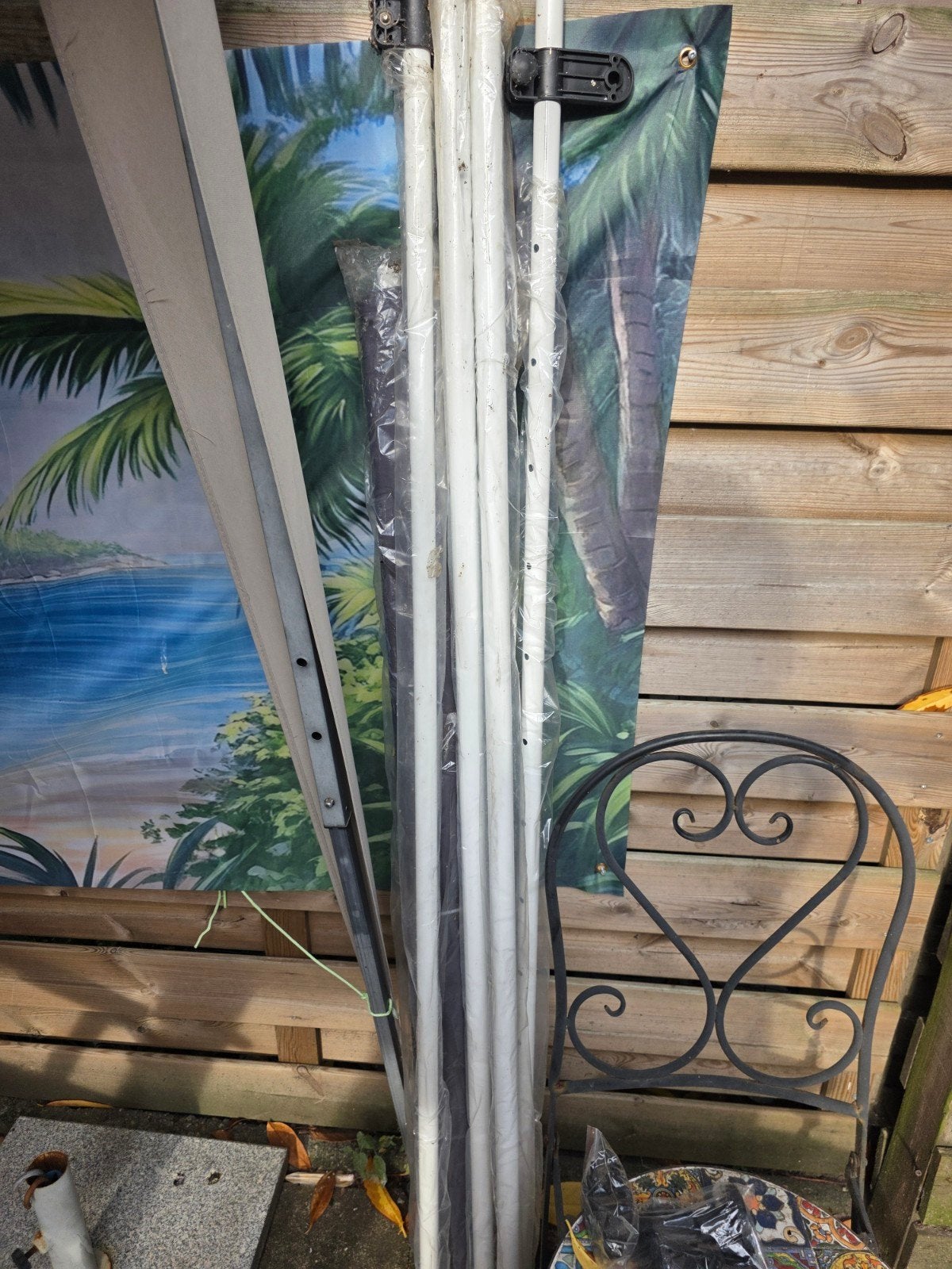 3x Zonnescherm 1.50m breed - Nieuwstaat, deels in plastic, Minder dan 150 cm, Ophalen, Zo goed als nieuw, Minder dan 250 cm