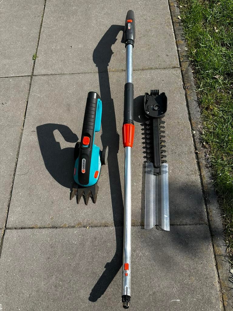 Gardena gras en buxusschaar met steel te koop, Ophalen of Verzenden, Gebruikt