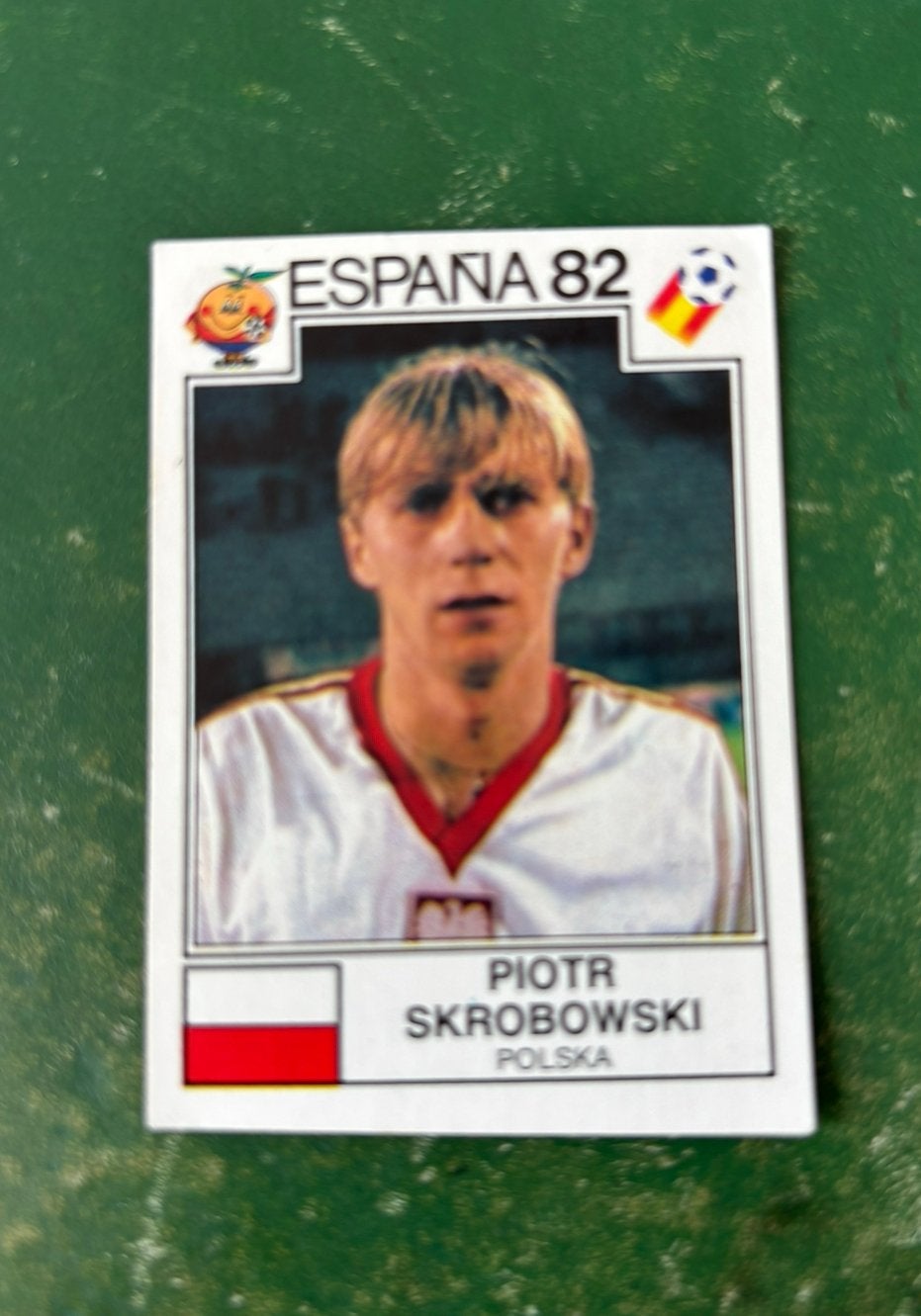 Panini plaatje Piotr Skrobowski Polen WK 82, Verzamelen, Sportartikelen en Voetbal, Ophalen of Verzenden