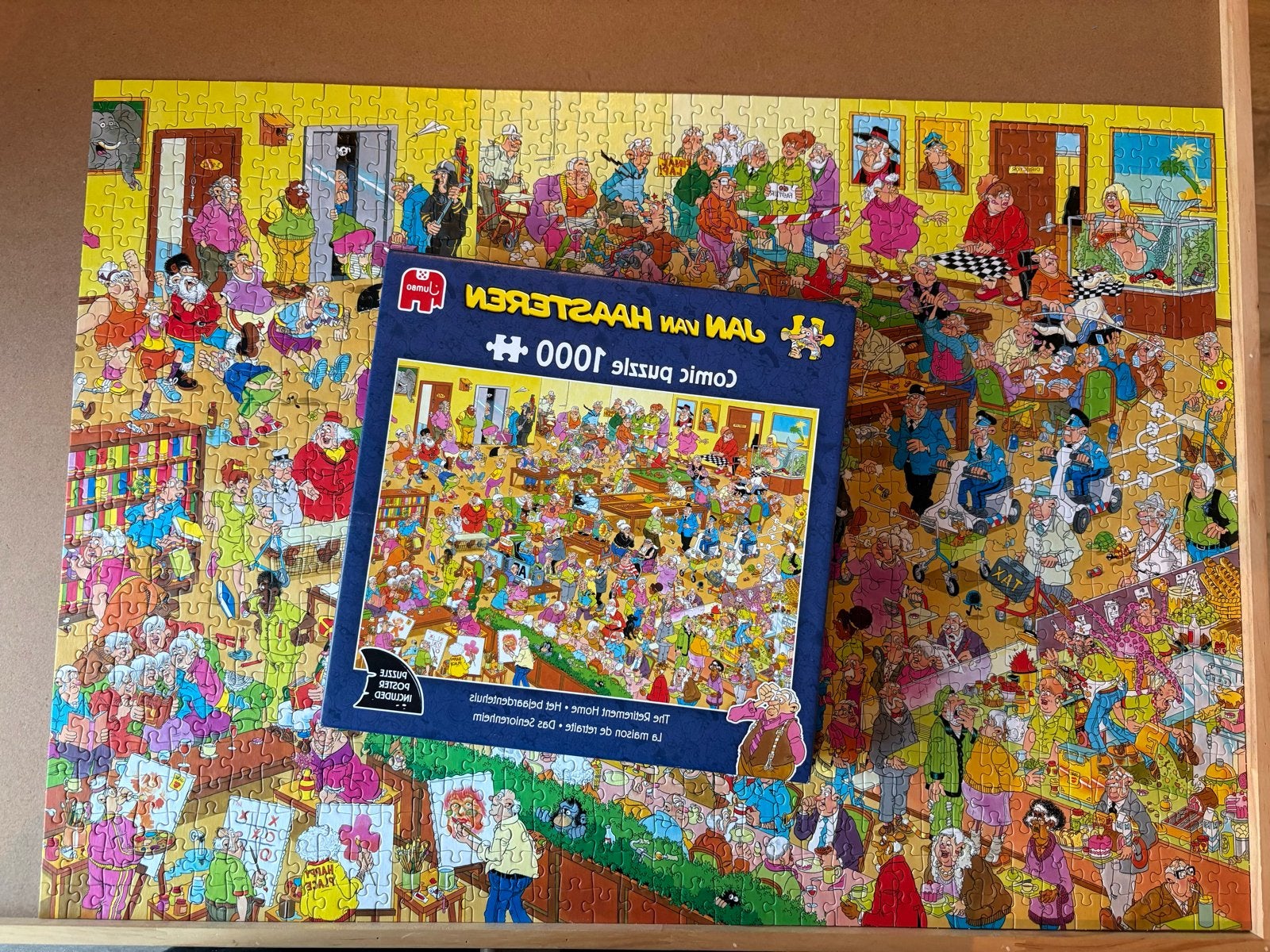 Jan van Haasteren Puzzel - 1000 stukjes bejaardentehuis, Ophalen, 500 t/m 1500 stukjes, Zo goed als nieuw, Legpuzzel