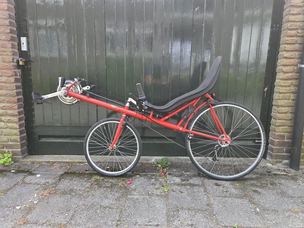 Vintage M5 Ligfiets, Gebruikt, Velgrem, Onderstuur, Ophalen