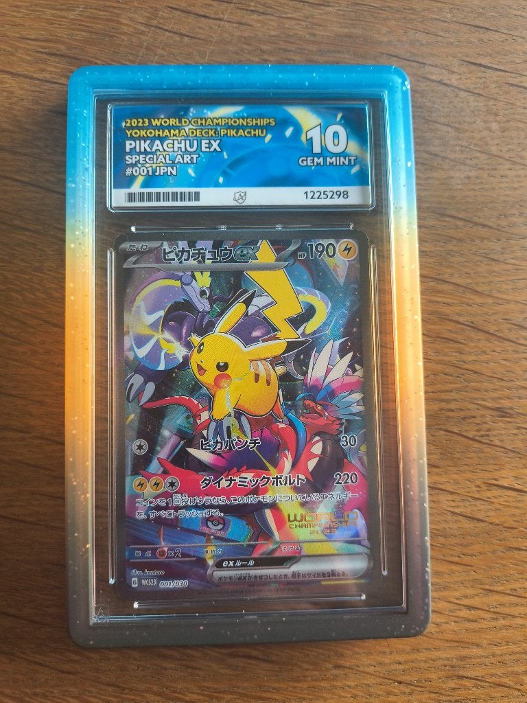 Pikachu EX ACE 10 Yokohama 2023–ACE Graded Special Art, Ophalen of Verzenden, Zo goed als nieuw, Losse kaart, Foil