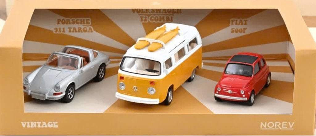 Vintage Gift set 3 pcs Jet-car schaal 1/43 NOREV Ref. 841104, Verzenden, Nieuw, Auto, Norev