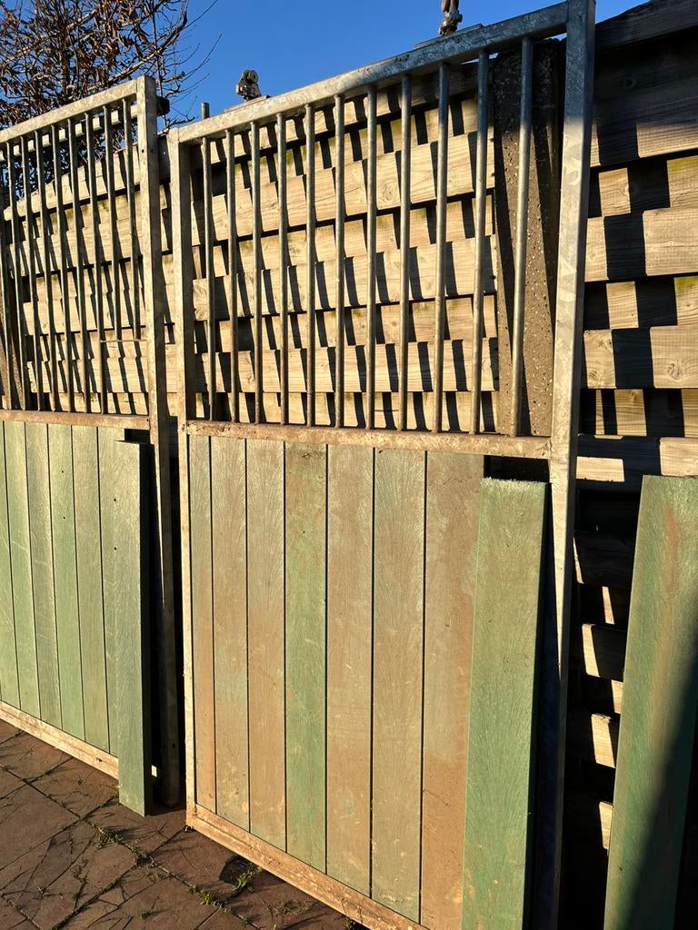 Staldeur en voorwand - paarden stal (275,-perstuk), Ophalen of Verzenden, Zo goed als nieuw, Kunststof, Minder dan 3 meter