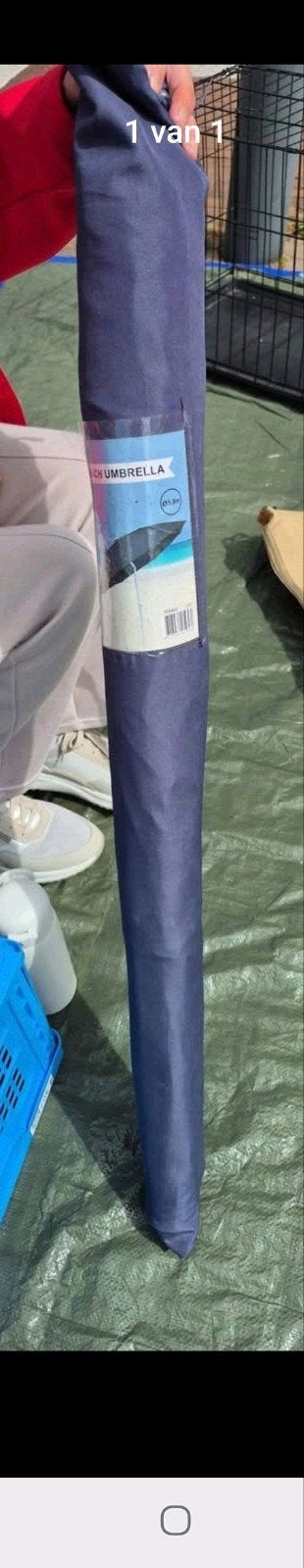 strandparasol - 1.8m - Blauw, Ophalen, Gebruikt, Blauw