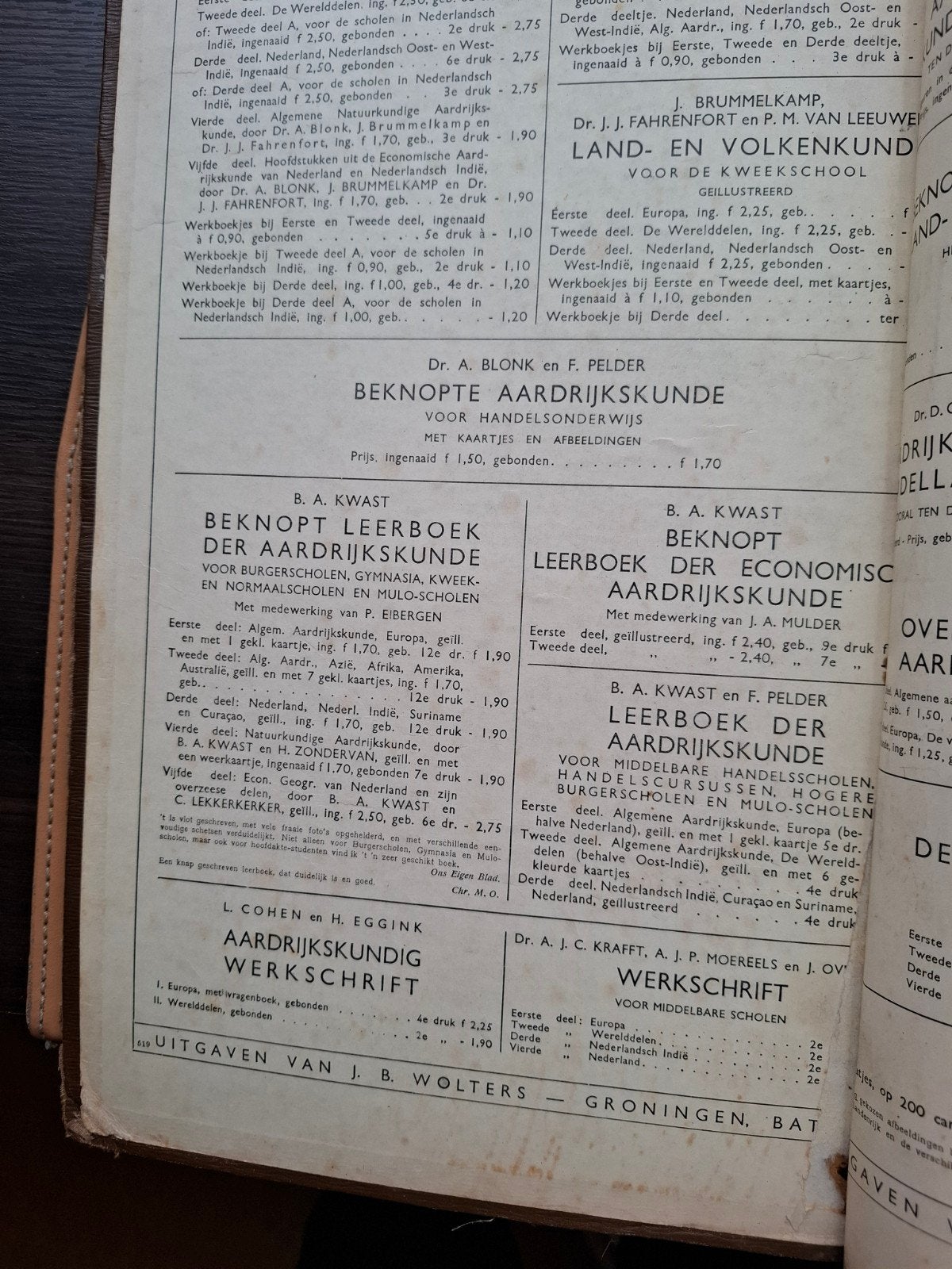 schoolatlas der gehele aarde 1936, Bosatlas, Wereld, Ophalen, Gelezen