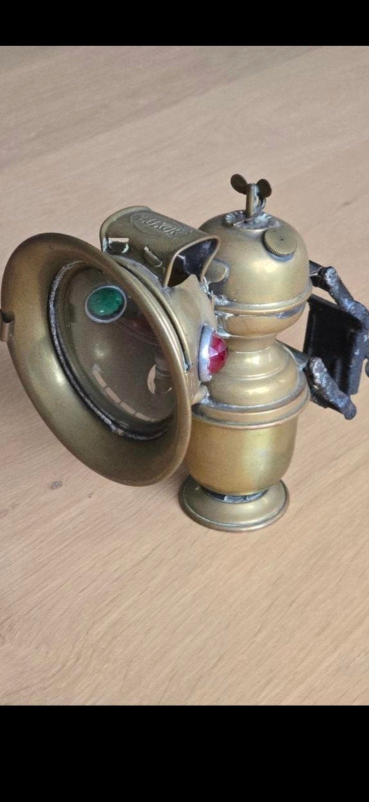 Zeldzame antieke koperen LUXOR carbid fietslamp topstaat €79, Antiek en Kunst, Ophalen of Verzenden, Koper