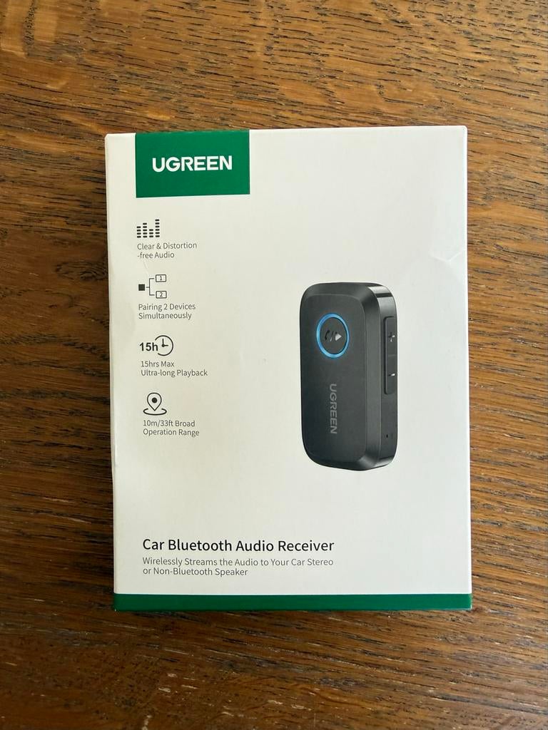 UGREEN Bluetooth Audio Ontvanger voor Auto/Speaker, Ophalen of Verzenden, Zo goed als nieuw