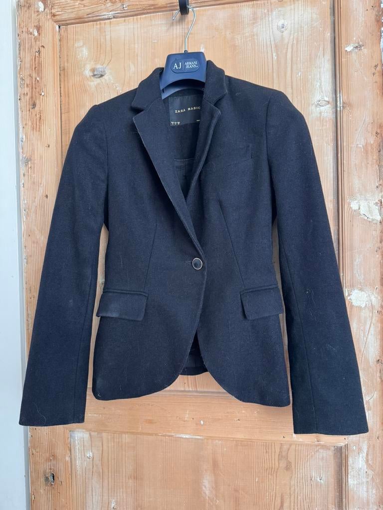 Zara wollen colbert S, Kleding | Dames, Ophalen of Verzenden, Zo goed als nieuw, Zwart
