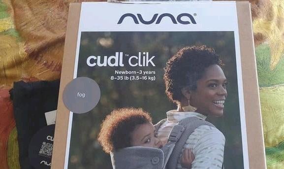 Draagzak Nuna CUDL Clik Fog - Newborn t/m 3 jaar, Overige merken, Verzenden, Buik of Rug, Zo goed als nieuw