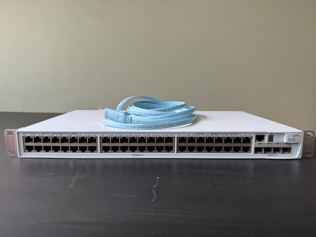 3Com Switch 4500 50-poorts met configuratiekabel, Computers en Software, Ophalen of Verzenden, Gebruikt