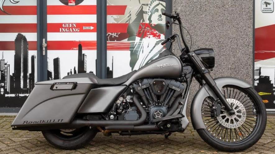 Road King Bagger Tuned, Sportuitlaat, 2 cilinders, 1600 cc, Hd straat1