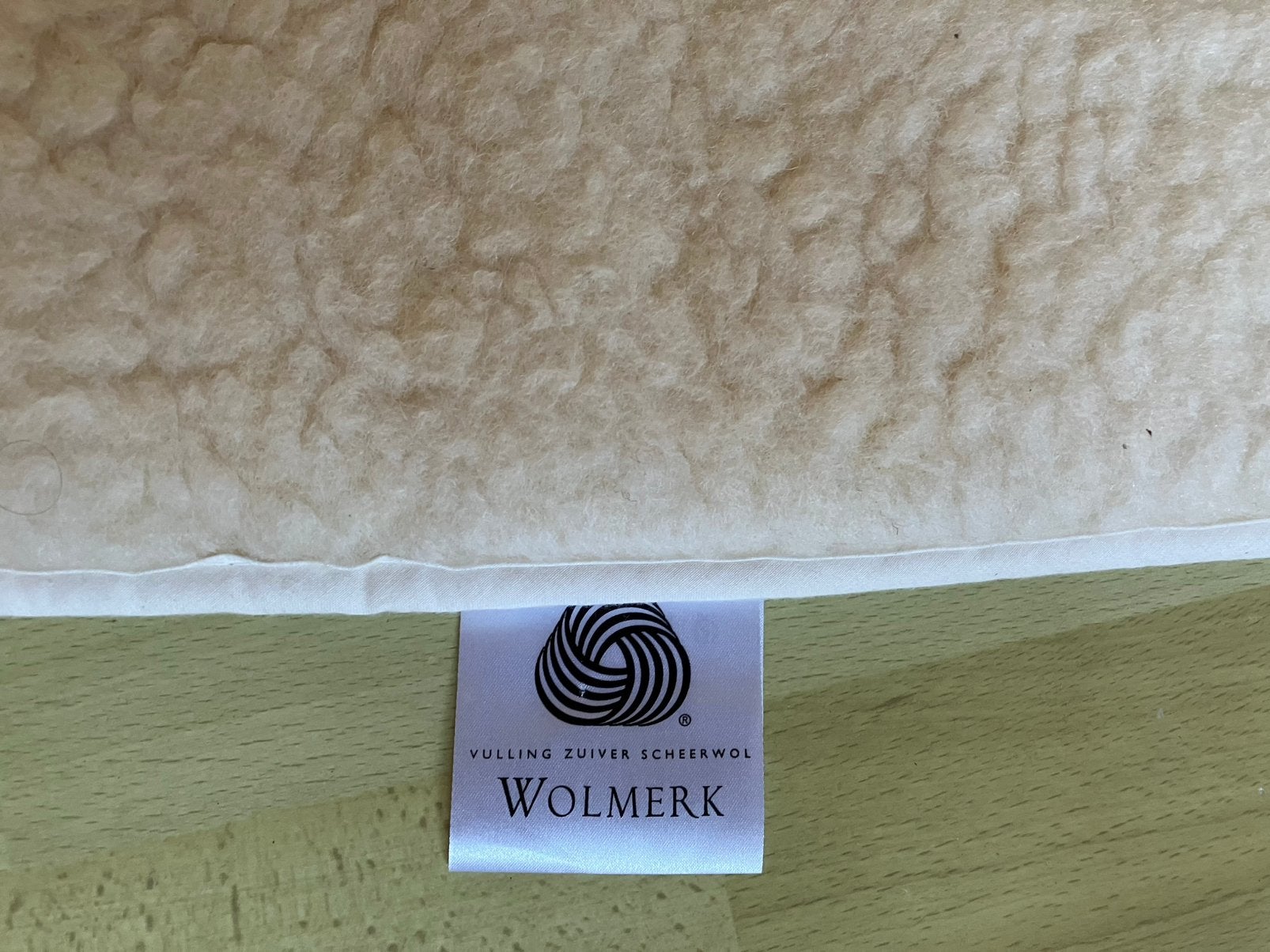 Woolmerk 100% scheerwollen onderdeken izgs, Gebruikt, Eenpersoons, Wit, Ophalen of Verzenden