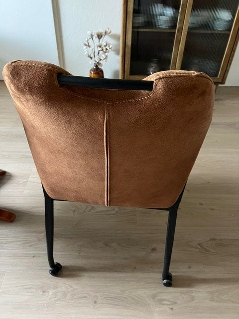 4 eetkamer stoelen, Huis en Inrichting, Stoelen, Ophalen, Gebruikt, Bruin, Vier