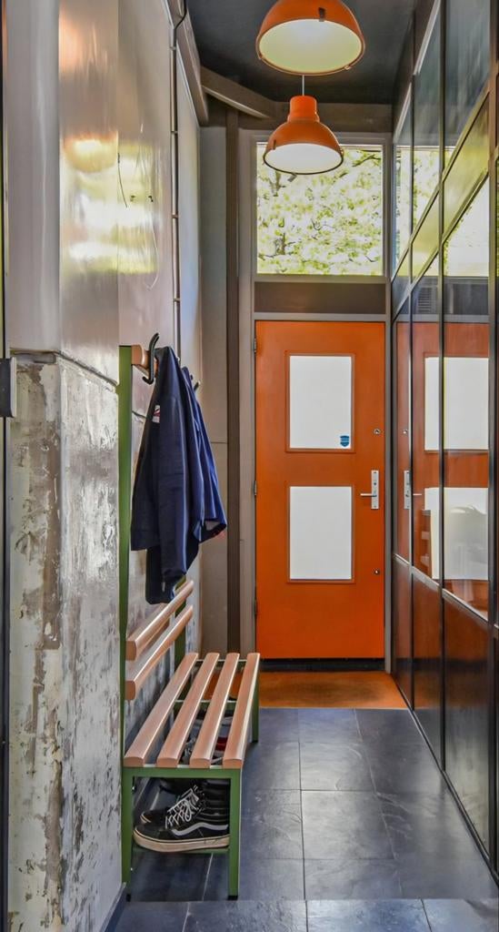 Zeer stevige garderobebank, Huis en Inrichting, Ophalen, 100 tot 150 cm, Zo goed als nieuw, Staande kapstok