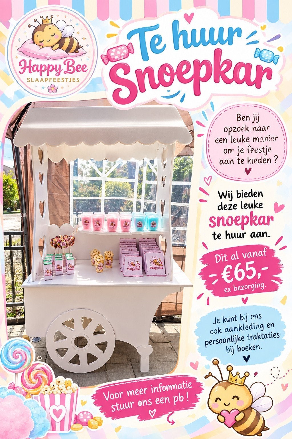 te huur - snoepkar candykar sweettable, Ophalen, Verjaardag