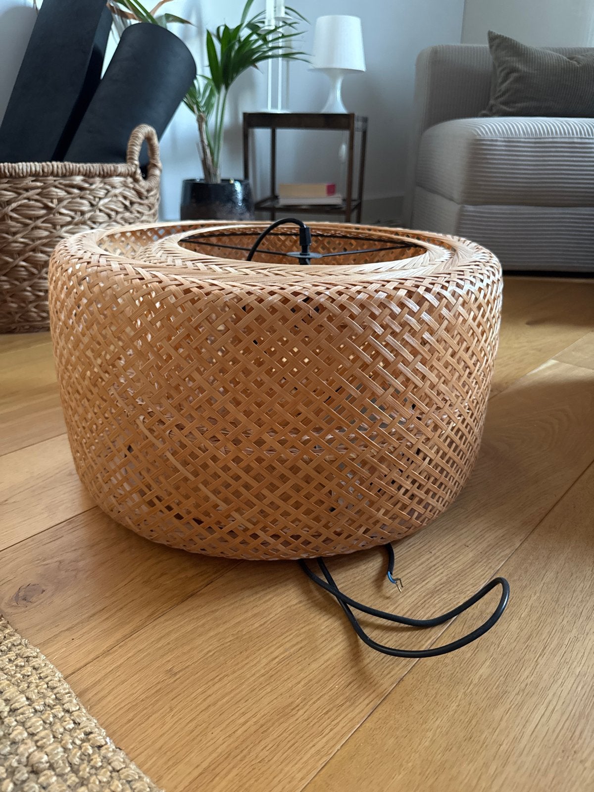IKEA SINNERLIG  Hanglamp - Sfeervolle Verlichting, Ophalen, Zo goed als nieuw, Natuurlijk materiaal, E27 (groot)