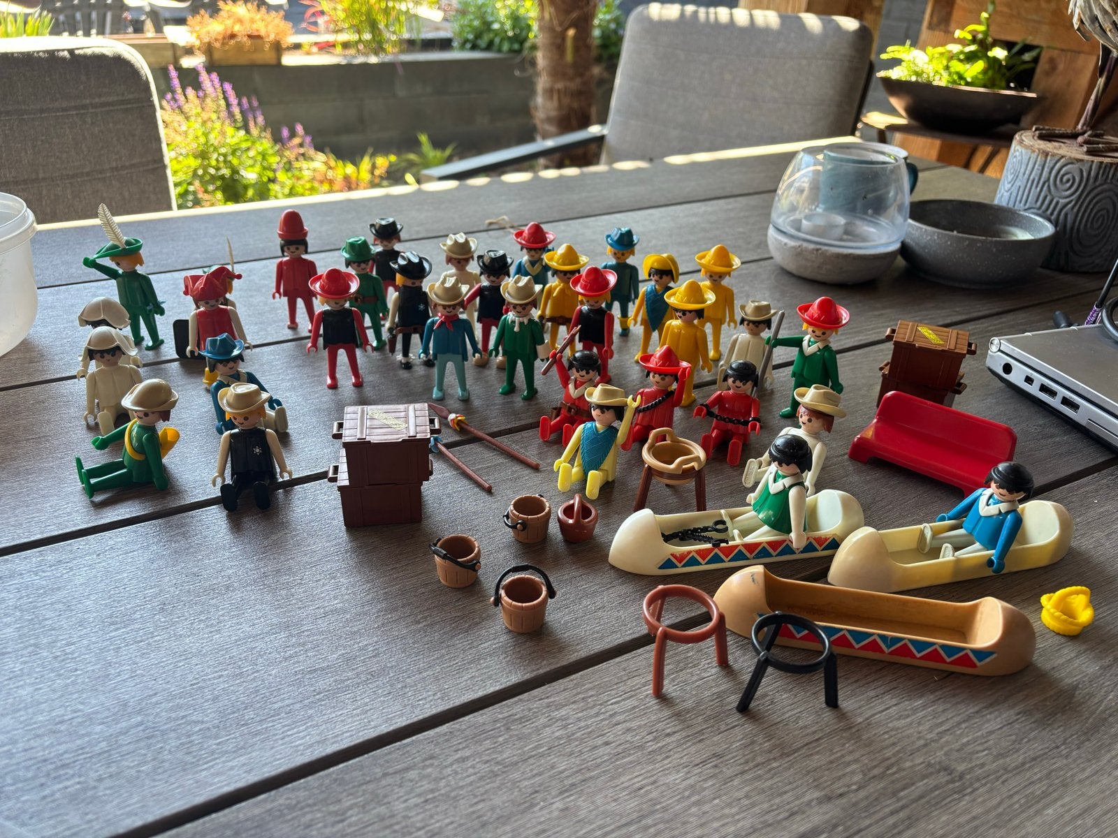 Playmobil Indianen en Cowboys rond 1977, Gebruikt, Losse onderdelen, Figuren, Historisch