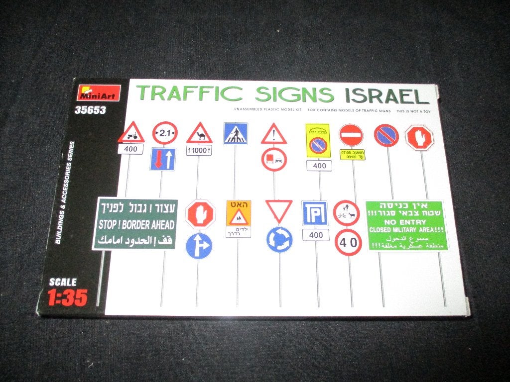 H-843,MINIART 1-35,NO,35653,Traffic Signs Israel, Ophalen of Verzenden, Nieuw, 1:35 tot 1:50