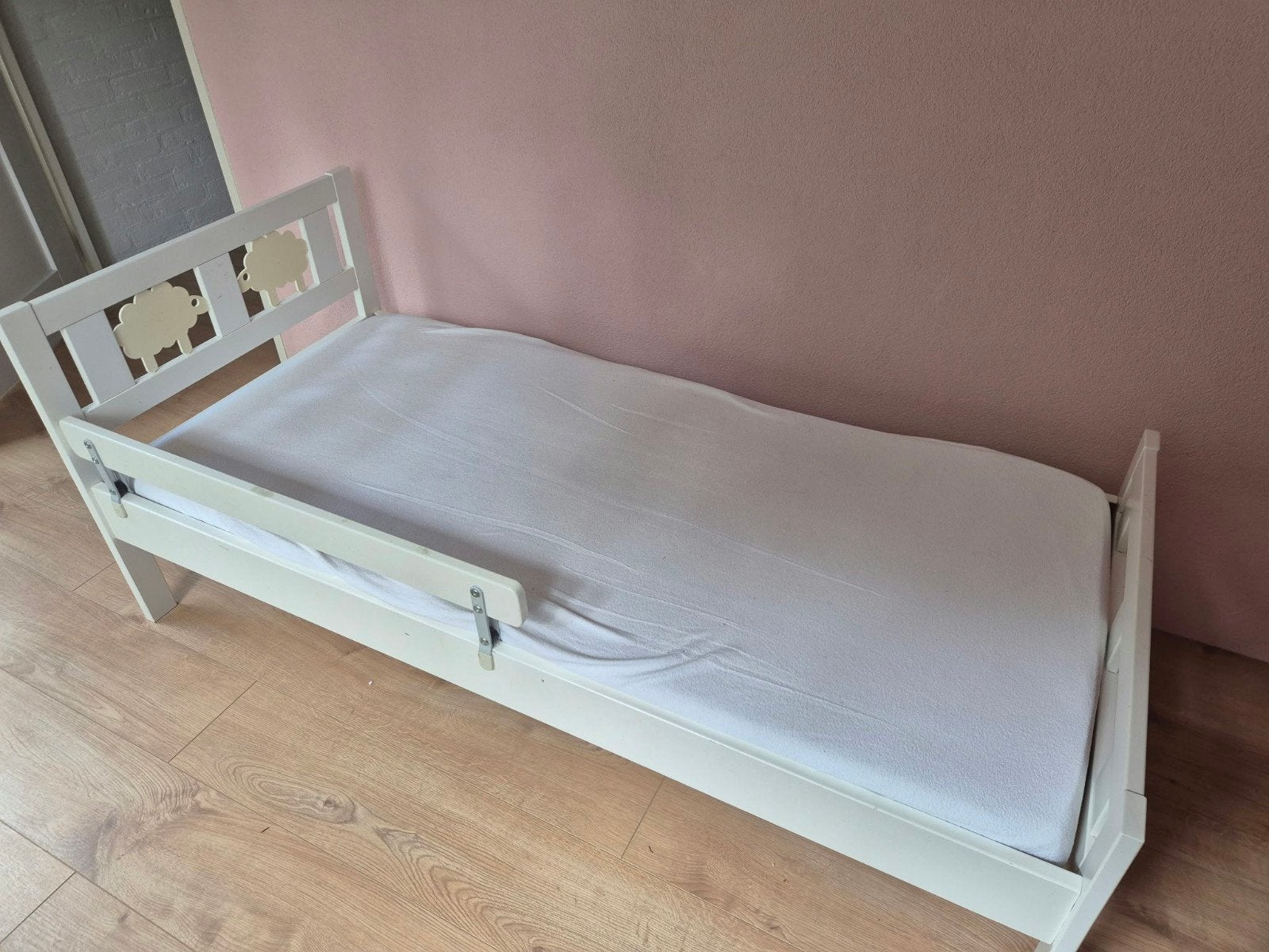 Ikea Korter kinderbed met lattenbodem en matras, Kinderen en Baby's, Ophalen, Gebruikt, 140 tot 160 cm, 70 tot 85 cm