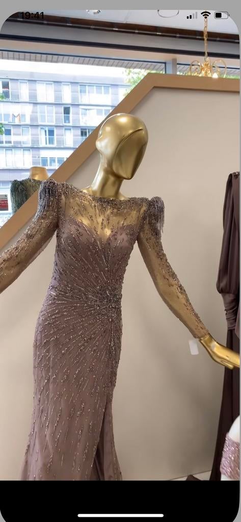 Elegante Kenzel Galajurk - Maat 40 - Paars/Grijs, Kleding | Dames, Gelegenheidskleding, Zo goed als nieuw, Galajurk, Maat 38/40 (M)