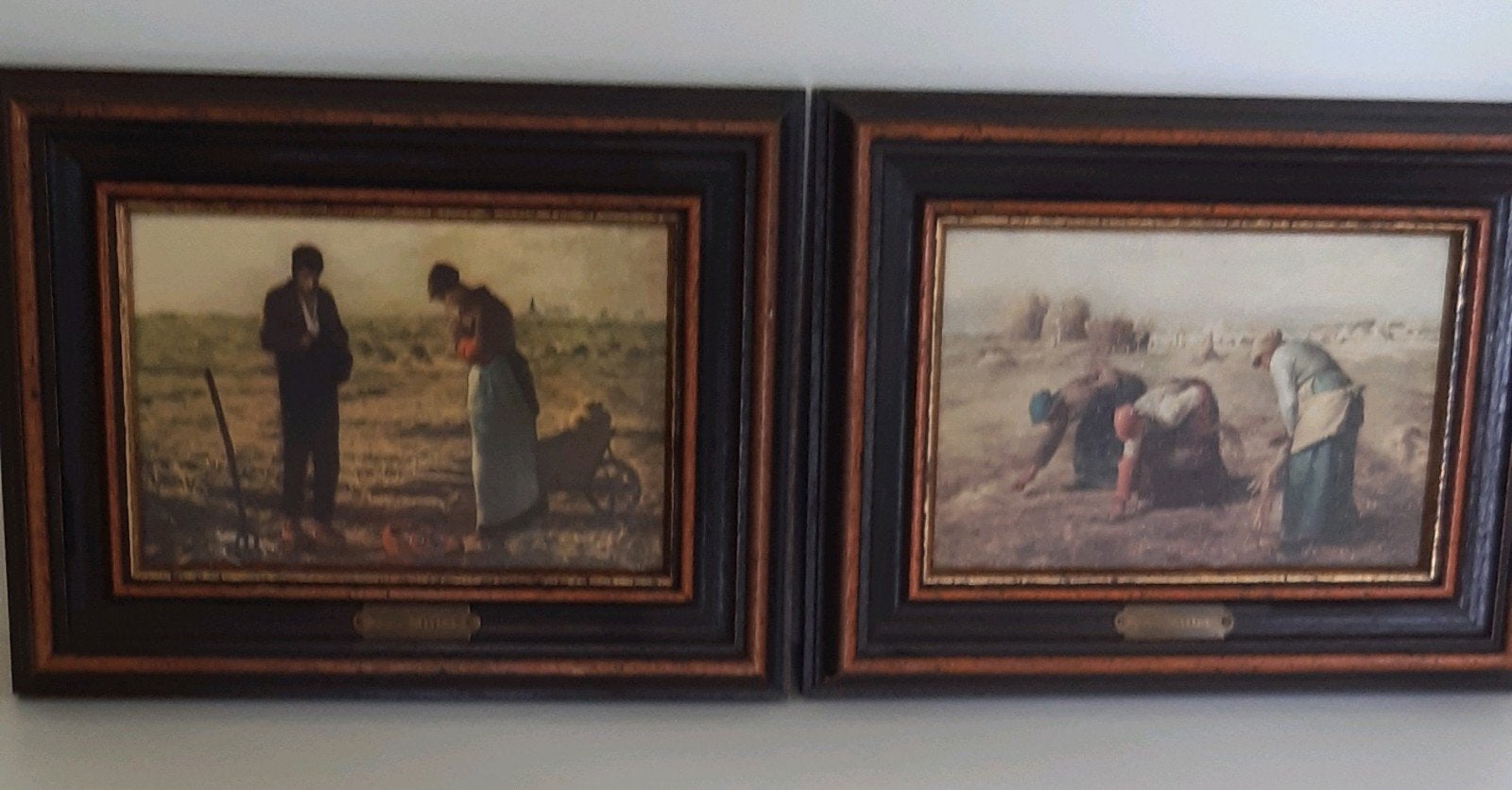 2 REPRODUCTIES VAN JEAN-FRANCOIS MILLET, Antiek en Kunst, Ophalen