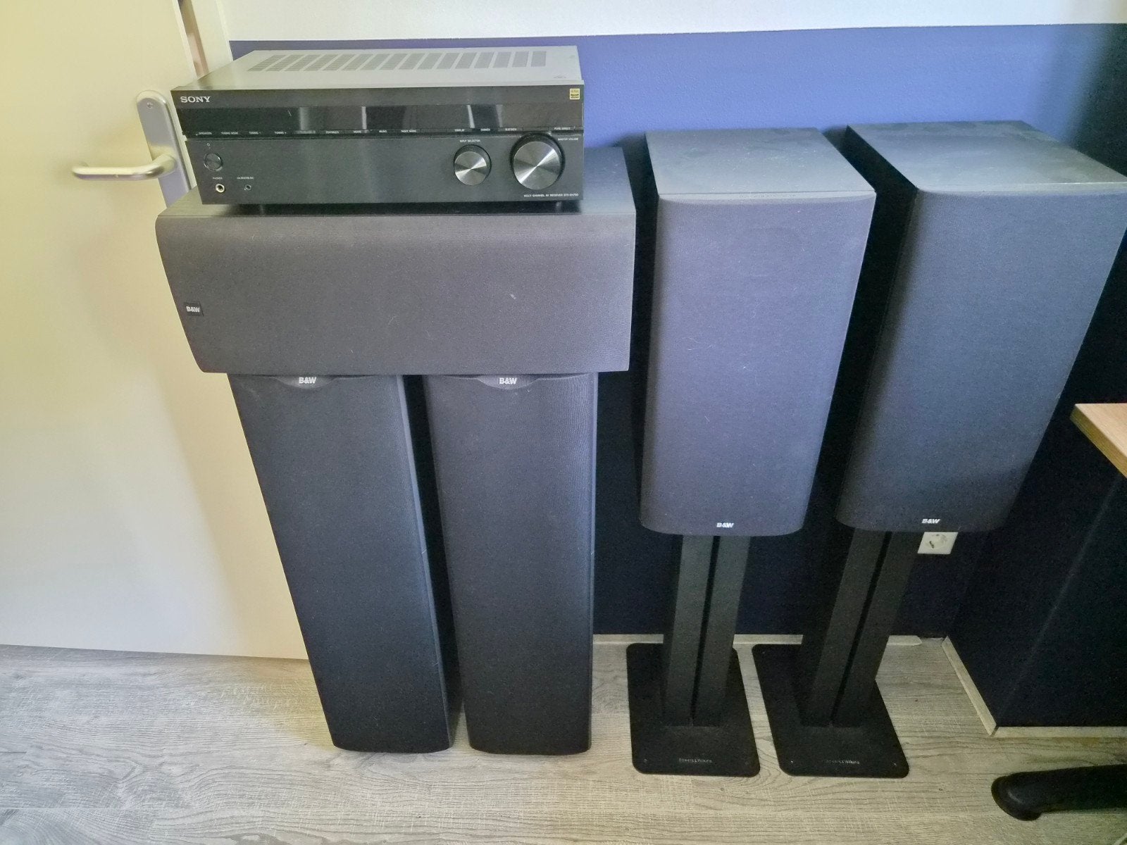 B&W Luidsprekers en Sony Receiver Set, Ophalen, Gebruikt, Speakerset, Bowers & Wilkins (B&W)