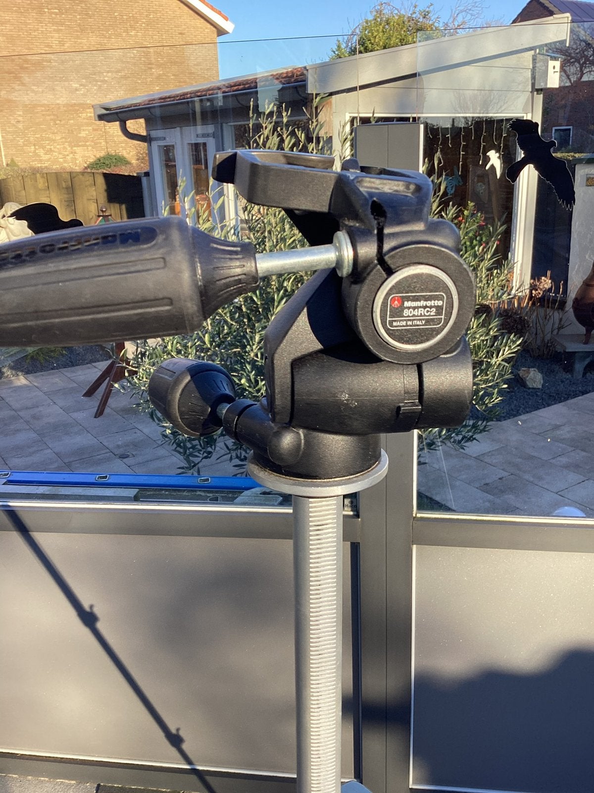 Statief met Manfrotto balhoofd, Ophalen of Verzenden, Zo goed als nieuw, Driepoot