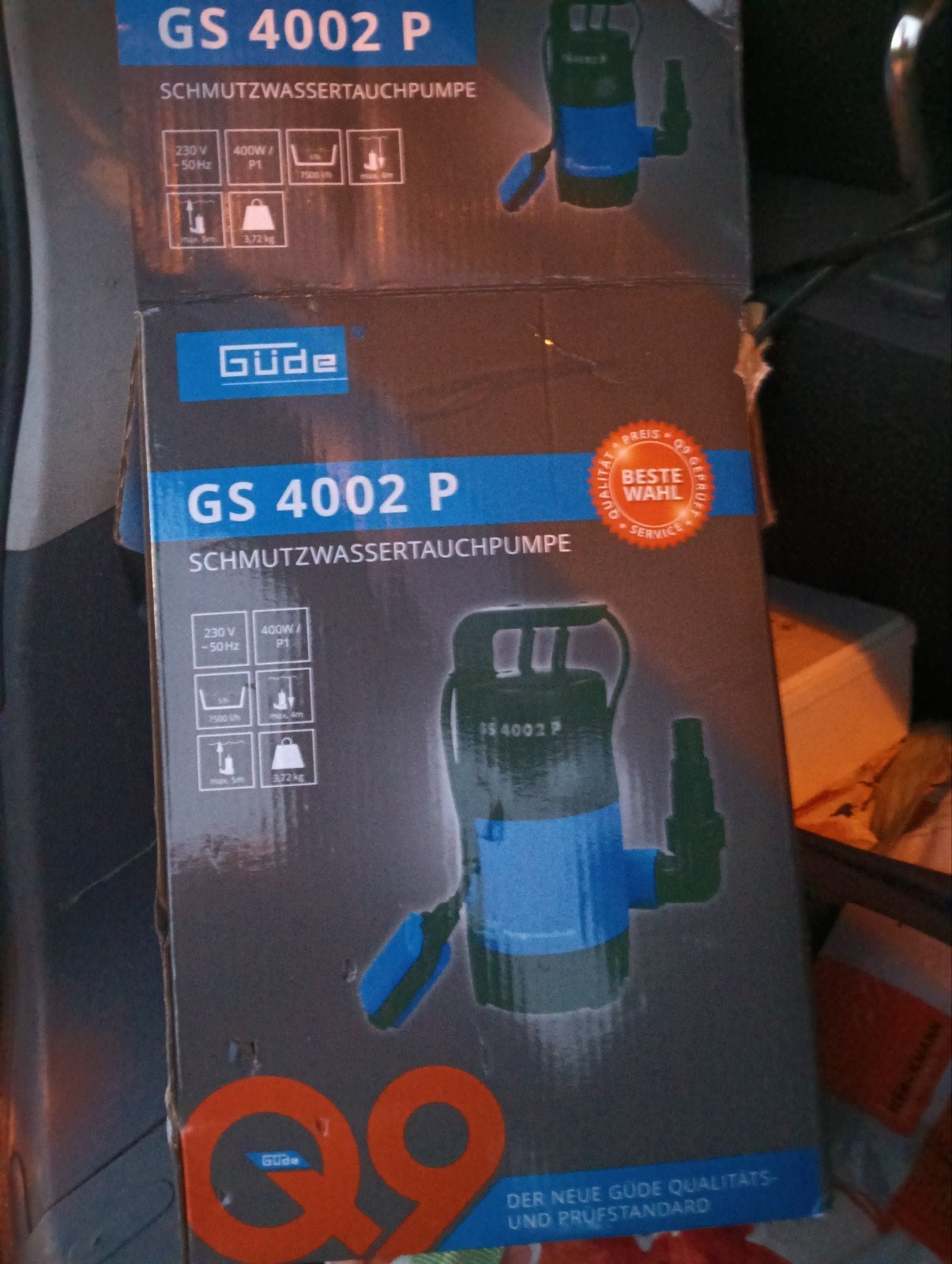 Güde GS 4002 P Vuilwaterpomp - Nieuw in doos, Ophalen of Verzenden, Nieuw, Elektrisch, Dompelpomp