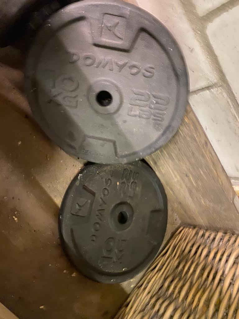 2x 10kg gietijzeren halterschijven 28mm, Sport en Fitness, Fitnessmaterialen, Ophalen of Verzenden, Nieuw