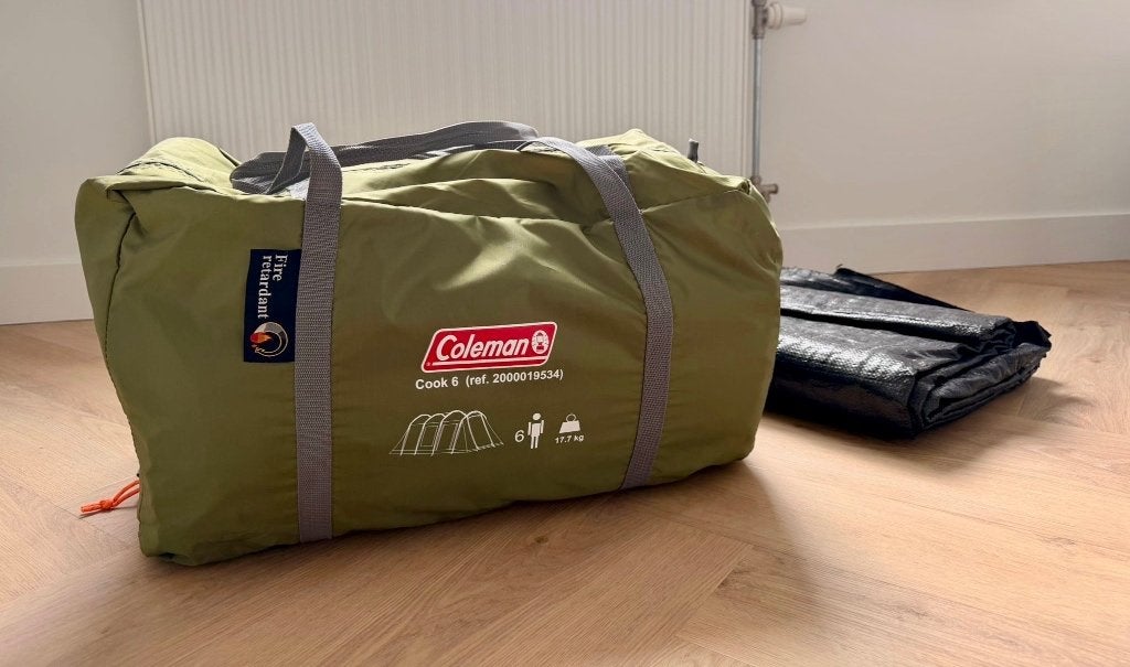Coleman Cook 6pers tunneltent + grondzeil – 2 keer gebruikt, Ophalen, Zo goed als nieuw, Tot en met 6