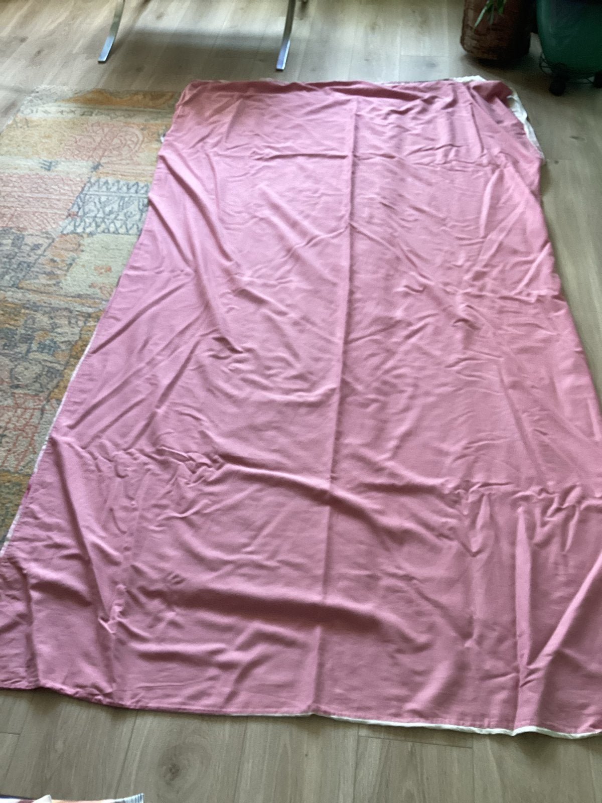 2 x Set Dekbedovertrek met vogel en bloesemprint, Gebruikt, Eenpersoons, Dekbedovertrek, Katoen