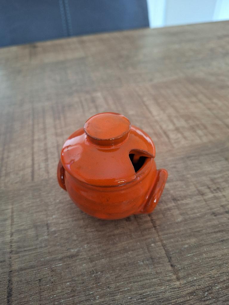 Vallauris keramiek mosterdpotje, Antiek en Kunst, Antiek | Keramiek en Aardewerk, Ophalen of Verzenden