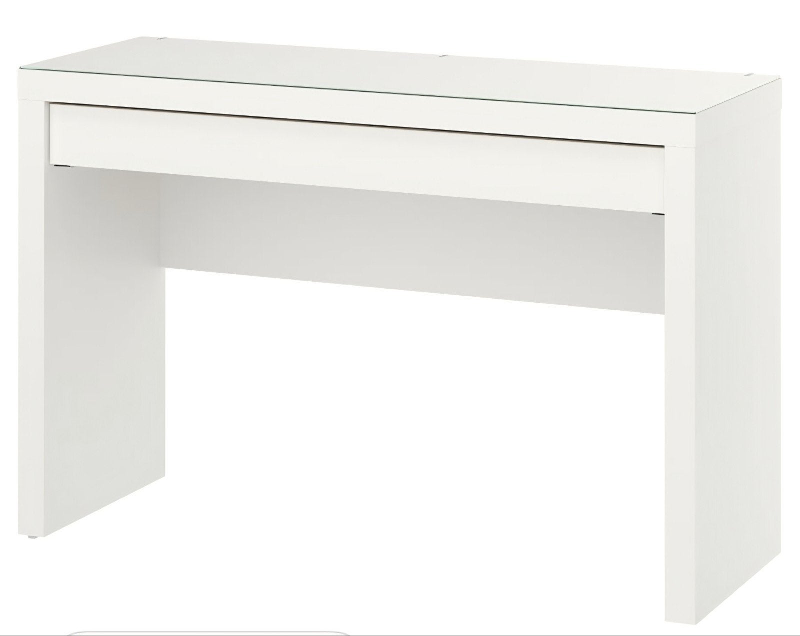 IKEA MALM Toilettafel - Wit met Glasplaat, Ophalen, Gebruikt, Hout, 100 tot 150 cm