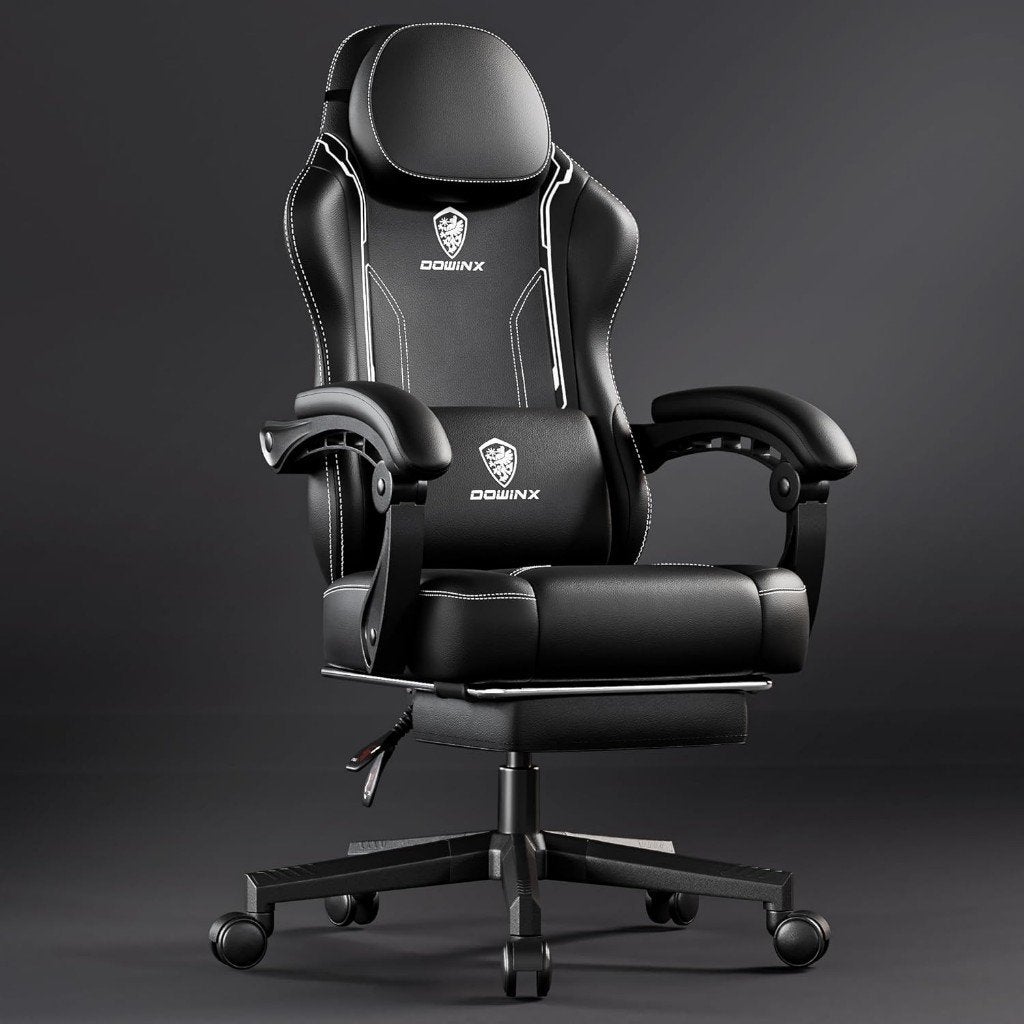 Ergonomic Gaming chair with Massage, Ophalen, Gaming bureaustoel, Zwart, Nieuw