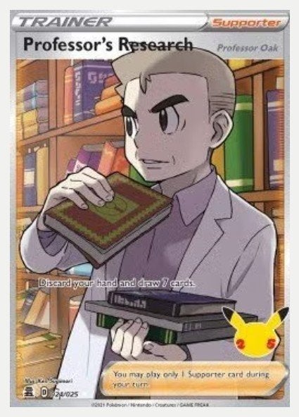 Pokemon - Professor's Research (CEL 024) Ultra rare.., Ophalen of Verzenden, Nieuw, Losse kaart, Foil