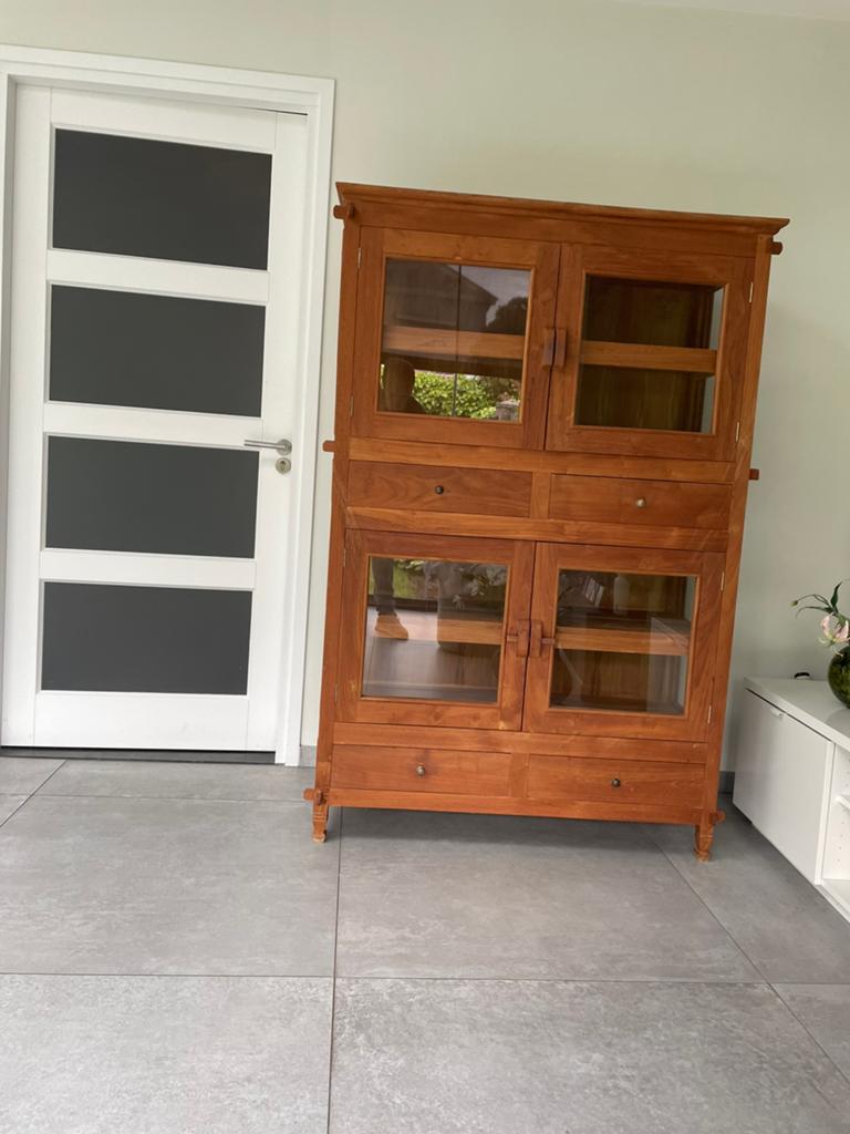 Kast, Gebruikt, 100 tot 150 cm, Teakhout, Ophalen of Verzenden