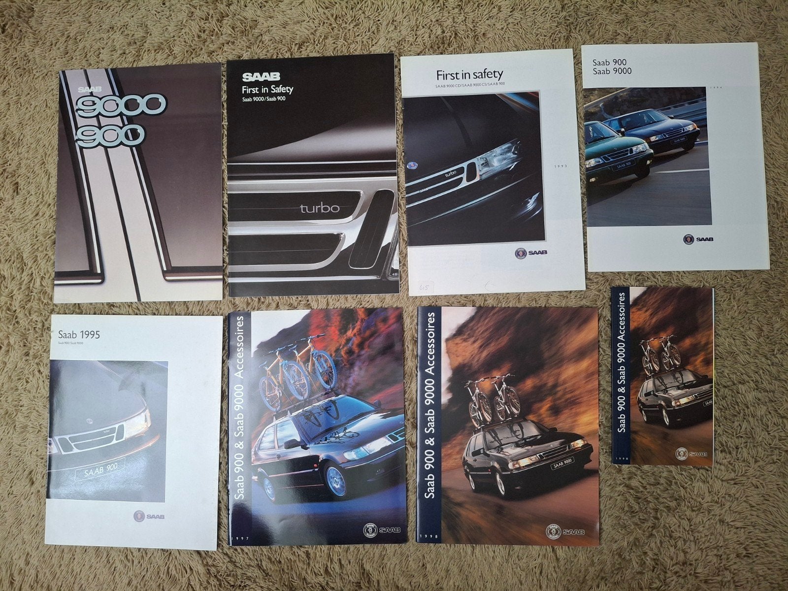 lot autofolders Saab 900/9000, Verzenden, Zo goed als nieuw, Overige merken